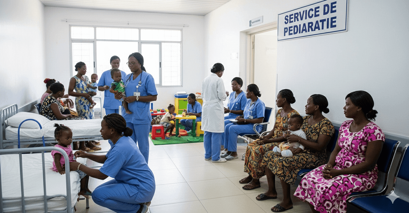 Salle d’attente adaptée aux enfants Brazzaville